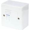 Philex Cat 5e 1 Port RJ45 Ethernet Socket WhitePhilex RJ45 Module Outlet Kit Single Cat 5e -British General Shop 10030 P