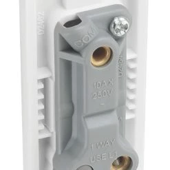 British General 800 Series 10A 1-Gang 1-Way Retractive Press Switch White -British General Shop 100XF A2