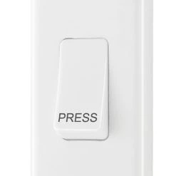 British General 800 Series 10A 1-Gang 1-Way Retractive Press Switch White