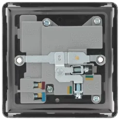 LAP 13A 1-Gang SP Switched Socket + 2.1A 2-Outlet Type A USB Charger Black Nickel With Black Inserts 10 LAP 13A 1-Gang SP Switched Socket + 2.1A 2-Outlet Type A USB Charger Black Nickel With Black Inserts -British General Shop 1043F A3