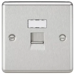 Knightsbridge CL45BC RJ45 Ethernet Socket Brushed Chrome
