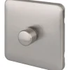 Schneider Electric Lisse Deco 1-Gang 2-Way Dimmer Brushed Stainless Steel