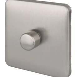 Schneider Electric Lisse Deco 1-Gang 2-Way Dimmer Brushed Stainless Steel