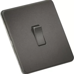 Knightsbridge SF2000SB 10AX 1-Gang 2-Way Light Switch Smoked Bronze -British General Shop 109TY A1