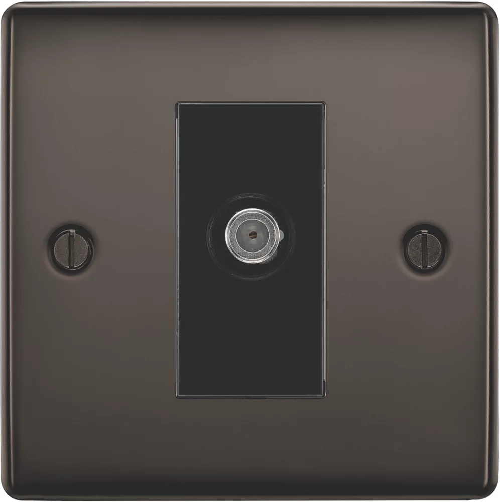 British General Nexus Metal 1-Gang F-Type Satellite Socket Black Nickel 4 British General Nexus Metal 1-Gang F-Type Satellite Socket Black Nickel - Image 2