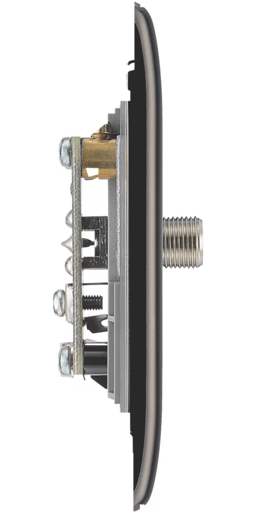 British General Nexus Metal 1-Gang F-Type Satellite Socket Black Nickel 6 British General Nexus Metal 1-Gang F-Type Satellite Socket Black Nickel - Image 4