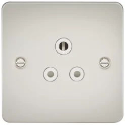 Knightsbridge FP5APLW 5A 1-Gang Unswitched Socket Pearl With White Inserts