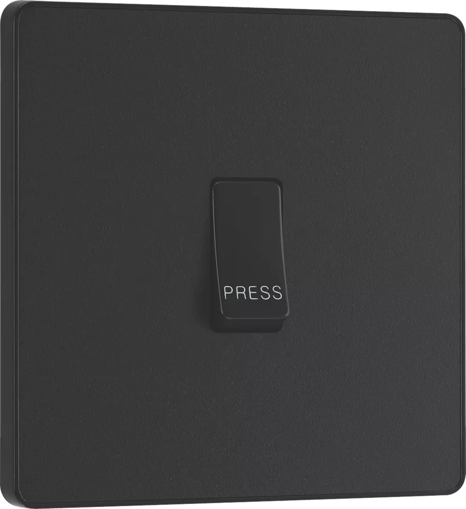 British General Evolve 10A 1-Gang 1-Way Bell Push Switch Matt Black With Black Inserts 4 British General Evolve 10A 1-Gang 1-Way Bell Push Switch Matt Black With Black Inserts - Image 2