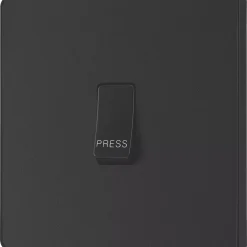 British General Evolve 10A 1-Gang 1-Way Bell Push Switch Matt Black With Black Inserts 12 British General Evolve 10A 1-Gang 1-Way Bell Push Switch Matt Black With Black Inserts -British General Shop 113PY A3