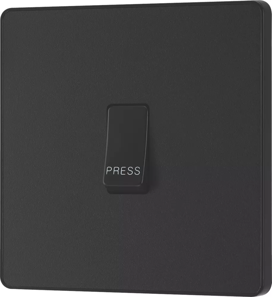 British General Evolve 10A 1-Gang 1-Way Bell Push Switch Matt Black With Black Inserts 6 British General Evolve 10A 1-Gang 1-Way Bell Push Switch Matt Black With Black Inserts - Image 4