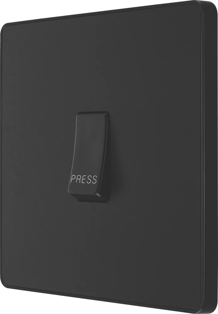 British General Evolve 10A 1-Gang 1-Way Bell Push Switch Matt Black With Black Inserts 3 British General Evolve 10A 1-Gang 1-Way Bell Push Switch Matt Black With Black Inserts