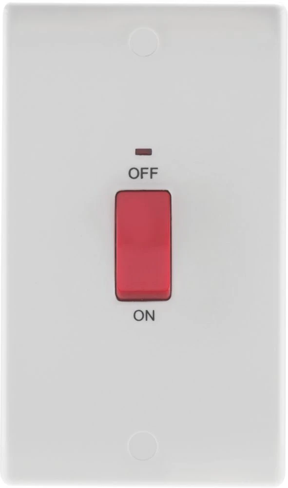 British General 45A 1-Gang DP Cooker Switch White With LED 4 British General 45A 1-Gang DP Cooker Switch White With LED - Image 2