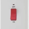 British General 45A 1-Gang DP Cooker Switch White With LED -British General Shop 115XF P