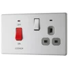 LAP 45A 2-Gang DP Cooker Switch & 13A DP Switched Socket Brushed Stainless Steel With LED With Graphite Inserts 2 LAP 45A 2-Gang DP Cooker Switch & 13A DP Switched Socket Brushed Stainless Steel With LED With Graphite Inserts -British General Shop 117KJ P
