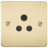 Knightsbridge FP5ABB 5A 1-Gang Unswitched Socket Brushed Brass With Black Inserts 2 Knightsbridge FP5ABB 5A 1-Gang Unswitched Socket Brushed Brass With Black Inserts -British General Shop 118TY P