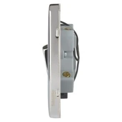 Schneider Electric Lisse Deco 13A Switched Fused Spur With LED Polished Chrome With Black Inserts -British General Shop 119FF A2