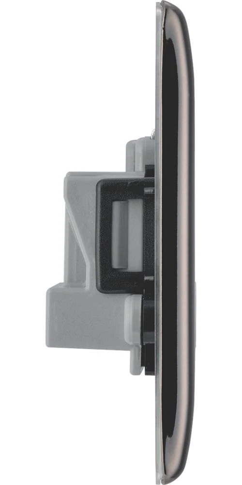 British General Nexus Metal 5A 1-Gang Unswitched Round Pin Socket Black Nickel With Black Inserts 6 British General Nexus Metal 5A 1-Gang Unswitched Round Pin Socket Black Nickel With Black Inserts - Image 4