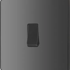 British General Evolve 20A 16AX 1-Gang Intermediate Light Switch Black -British General Shop 122PX A3