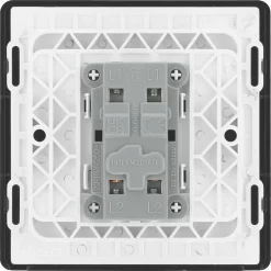 British General Evolve 20A 16AX 1-Gang Intermediate Light Switch Black -British General Shop 122PX A5