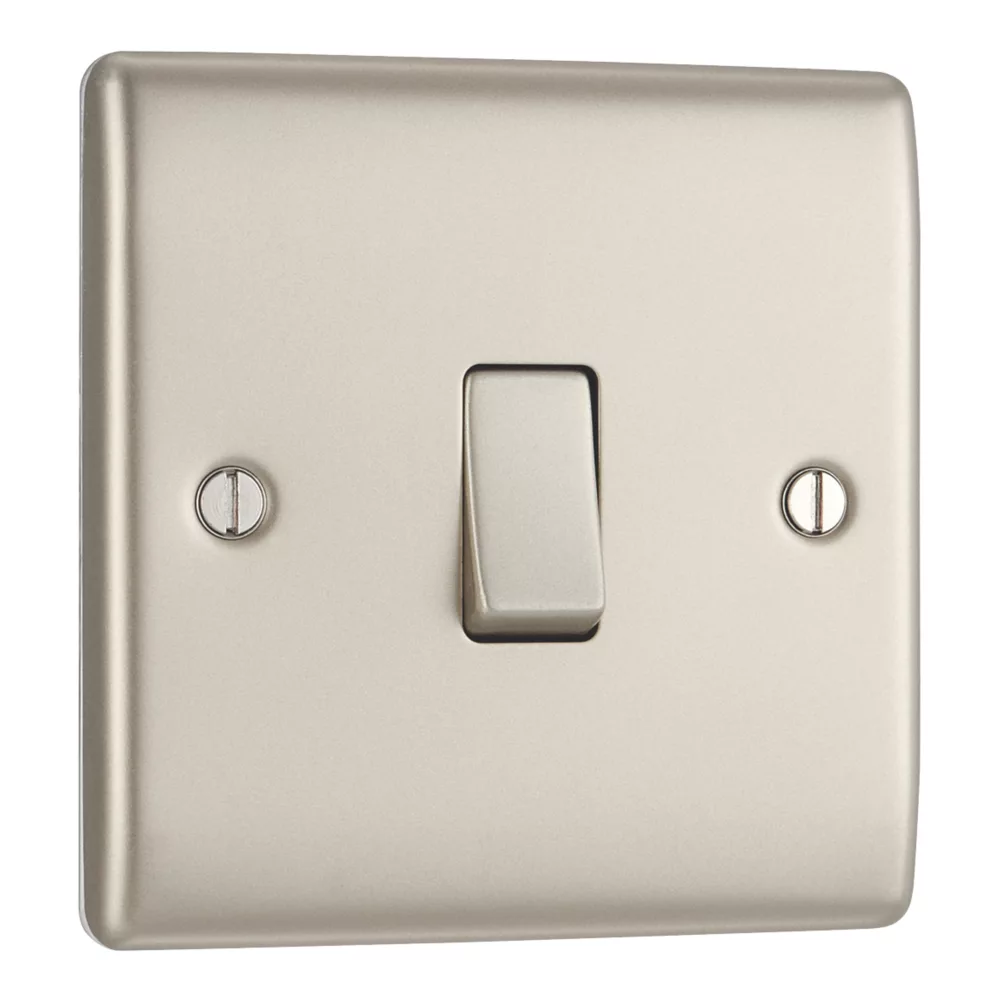 British General Nexus Metal 20A 16AX 1-Gang Int. Light Switch Pearl Nickel 4 British General Nexus Metal 20A 16AX 1-Gang Int. Light Switch Pearl Nickel - Image 2