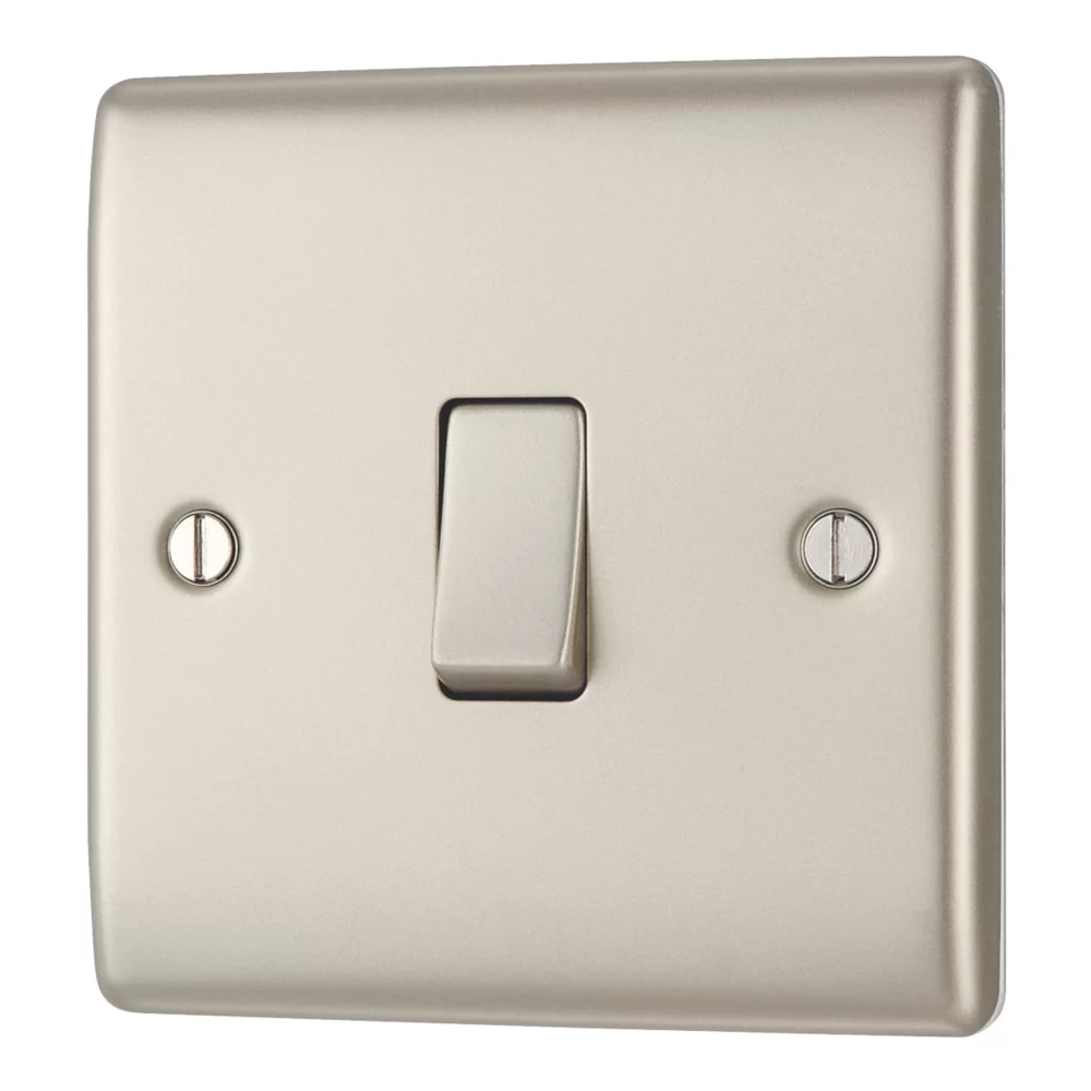British General Nexus Metal 20A 16AX 1-Gang Int. Light Switch Pearl Nickel 6 British General Nexus Metal 20A 16AX 1-Gang Int. Light Switch Pearl Nickel - Image 4