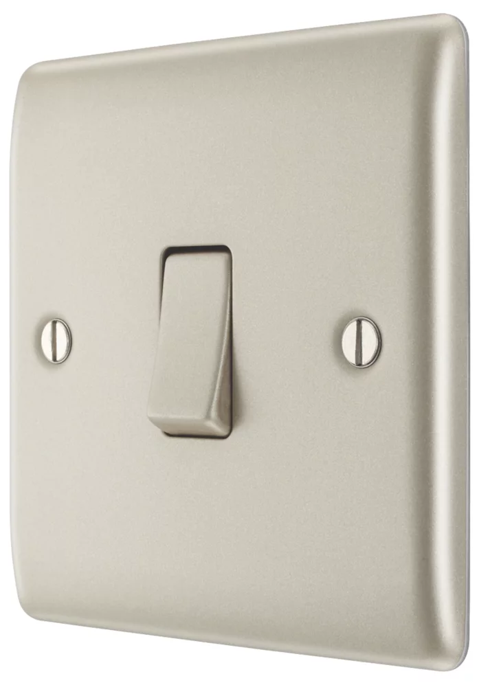 British General Nexus Metal 20A 16AX 1-Gang Int. Light Switch Pearl Nickel 3 British General Nexus Metal 20A 16AX 1-Gang Int. Light Switch Pearl Nickel