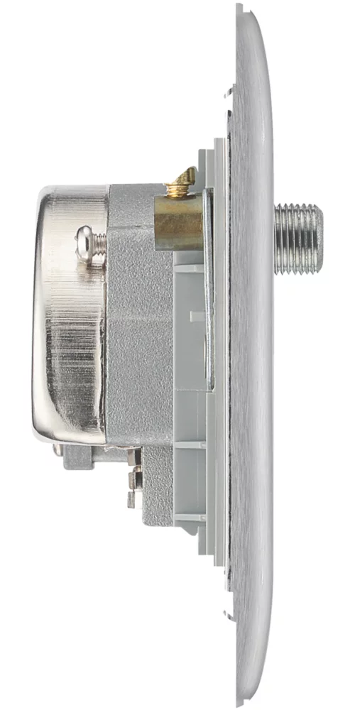 British General NEXUS METAL 2-Gang Triplex TV Socket Brushed Steel 6 British General NEXUS METAL 2-Gang Triplex TV Socket Brushed Steel - Image 4