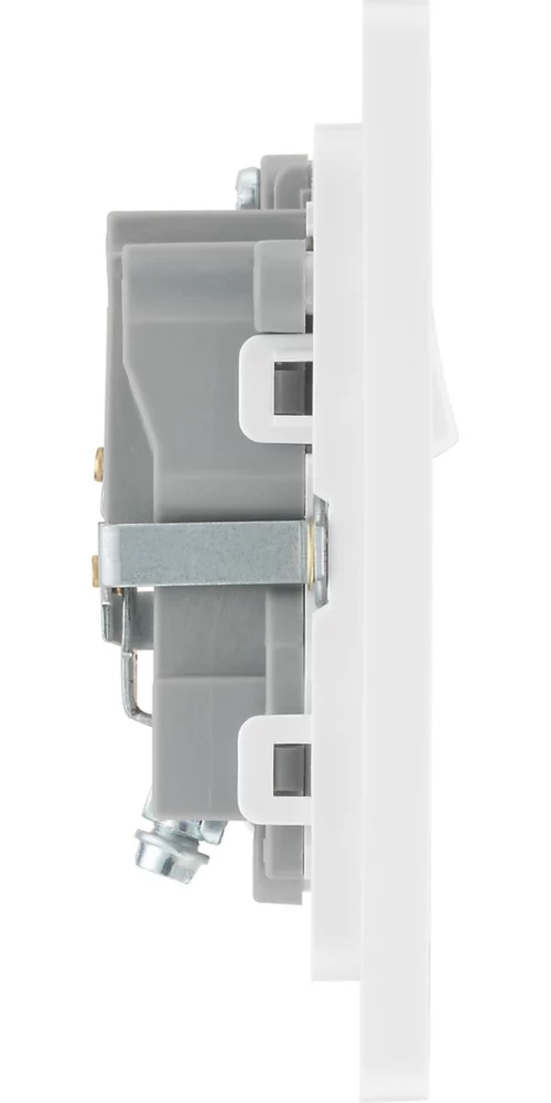 British General Evolve 13A 1-Gang SP Switched Socket Brushed Steel With White Inserts 8 British General Evolve 13A 1-Gang SP Switched Socket Brushed Steel With White Inserts - Image 6