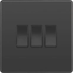 British General Evolve 20 A 16AX 3-Gang 2-Way Light Switch Black With Black Inserts 11 British General Evolve 20 A 16AX 3-Gang 2-Way Light Switch Black With Black Inserts -British General Shop 127PY A2