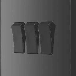 British General Evolve 20 A 16AX 3-Gang 2-Way Light Switch Black With Black Inserts