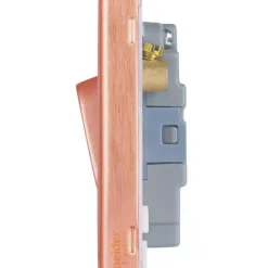 Schneider Electric Lisse Deco 10A 1-Gang 3-Pole Fan Isolator Switch Copper With White Inserts -British General Shop 128HX A2