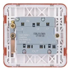 Schneider Electric Lisse Deco 10A 1-Gang 3-Pole Fan Isolator Switch Copper With White Inserts -British General Shop 128HX A3