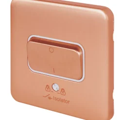 Schneider Electric Lisse Deco 10A 1-Gang 3-Pole Fan Isolator Switch Copper With White Inserts