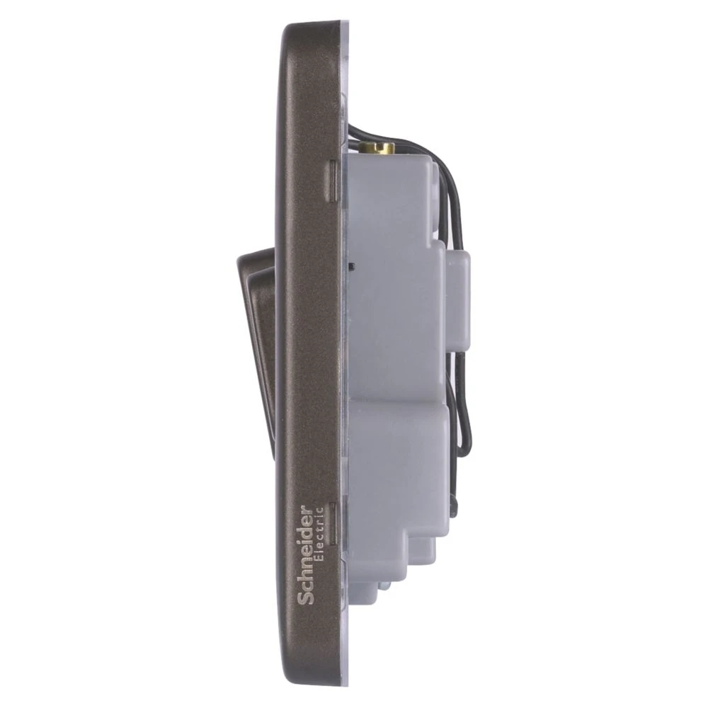 Schneider Electric Lisse Deco 45A 2-Gang DP Cooker Switch & 13A DP Switched Socket Mocha Bronze With LED With Black Inserts 5 Schneider Electric Lisse Deco 45A 2-Gang DP Cooker Switch & 13A DP Switched Socket Mocha Bronze With LED With Black Inserts - Image 3