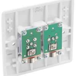 British General 800 Series 1-Gang Coaxial TV / FM Socket White -British General Shop 133XF A2