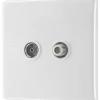 British General 800 Series 1-Gang Coaxial TV / FM Socket White 1 British General 800 Series 1-Gang Coaxial TV / FM Socket White -British General Shop 133XF P