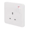 Schneider Electric Lisse 13A 1-Gang DP Switched Plug Socket White 2 Schneider Electric Lisse 13A 1-Gang DP Switched Plug Socket White -British General Shop 1342J P