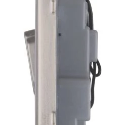 Schneider Electric Lisse Deco 45A 2-Gang DP Cooker Switch & 13A DP Switched Socket Brushed Stainless Steel With LED With Black Inserts -British General Shop 137CC A2