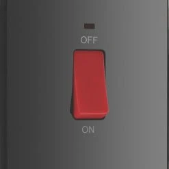 British General Evolve 45A 1-Gang 2-Pole Cooker Switch Black With LED With Black Inserts 10 British General Evolve 45A 1-Gang 2-Pole Cooker Switch Black With LED With Black Inserts -British General Shop 137RF A1