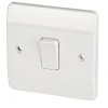 MK Logic Plus 10AX 1-Gang 1-Way Light Switch White -British General Shop 13930 P