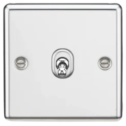Knightsbridge CLTOG1PC 10AX 1-Gang 2-Way Light Switch Polished Chrome