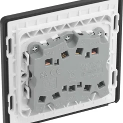 British General Evolve 20 A 16AX 3-Gang 2-Way Light Switch Blue With Black Inserts -British General Shop 140PY A4