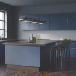 British General Evolve 20 A 16AX 3-Gang 2-Way Light Switch Blue With Black Inserts -British General Shop 140PY A6