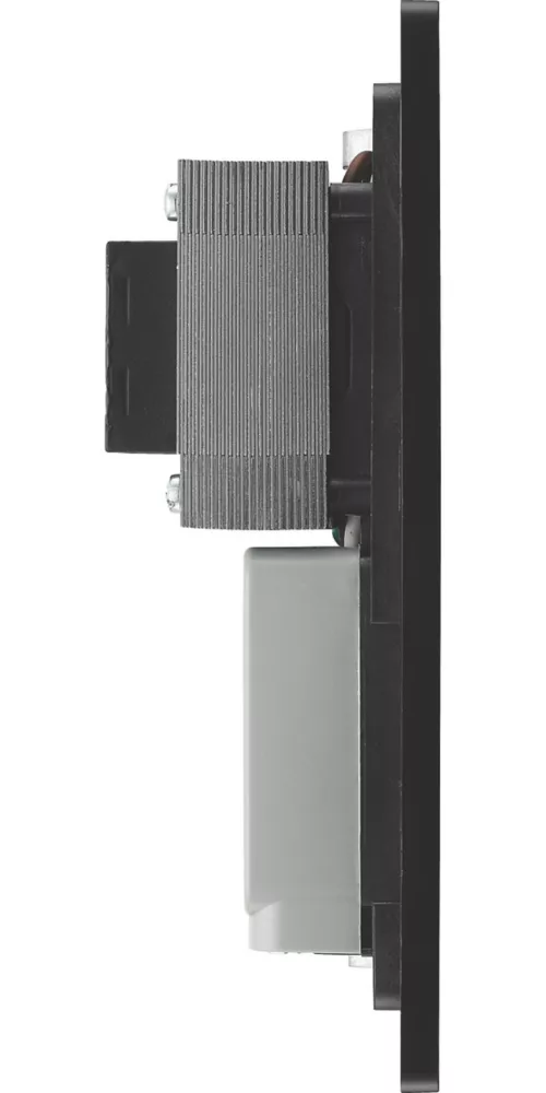 British General Evolve 2-Gang Dual Voltage Shaver Socket 115/240V Satin Brass With Black Inserts 8 British General Evolve 2-Gang Dual Voltage Shaver Socket 115/240V Satin Brass With Black Inserts - Image 6