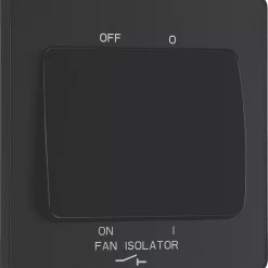 British General Evolve 10A 1-Gang 3-Pole Fan Isolator Switch Matt Black With Black Inserts 10 British General Evolve 10A 1-Gang 3-Pole Fan Isolator Switch Matt Black With Black Inserts -British General Shop 143PX A1