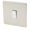 Varilight 10AX 1-Gang 2-Way Light Switch Satin Chrome -British General Shop 14686 P