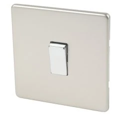 Varilight 10AX 1-Gang 2-Way Light Switch Satin Chrome
