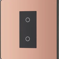 British General Evolve 1-Gang 2-Way LED Single Secondary Trailing Edge Touch Dimmer Switch Copper With Black Inserts -British General Shop 148PY A3