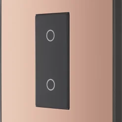 British General Evolve 1-Gang 2-Way LED Single Secondary Trailing Edge Touch Dimmer Switch Copper With Black Inserts