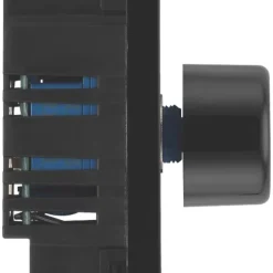 British General Evolve 1-Gang 2-Way LED Trailing Edge Single Push Dimmer Switch With Rotary Control Blue With Black Inserts -British General Shop 149PY A5